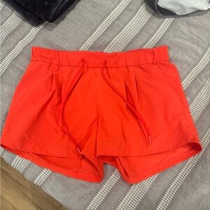 Lululemon Athletica Bright Red Athletic Shorts